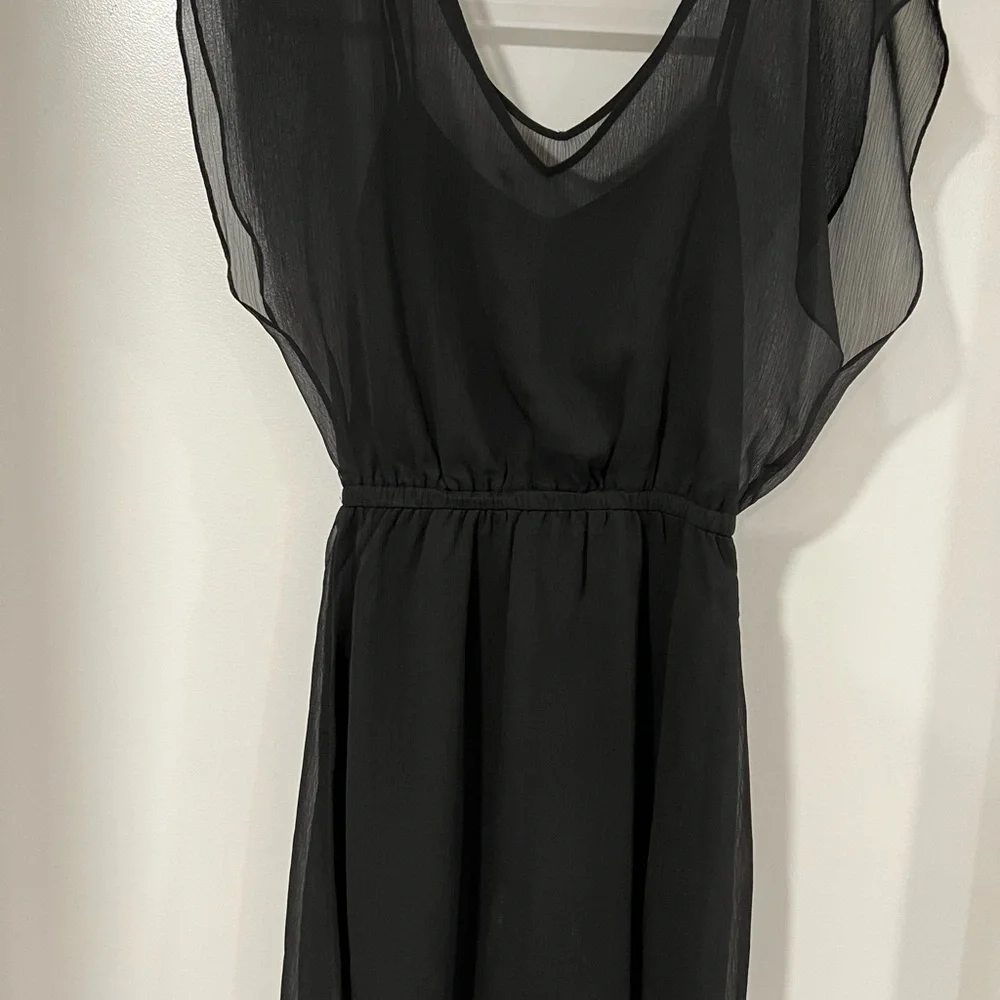 EXPRESS BLACK SHEER DRESS - Picture 2 of 4